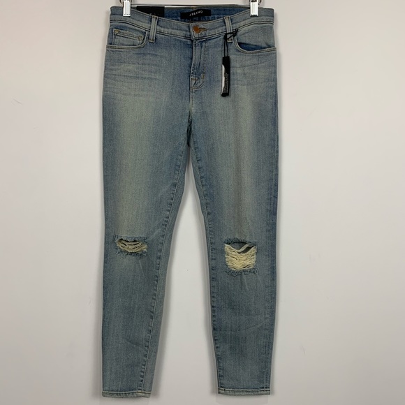 NWT J Brand Destroyed Mid Rise Capri Skinny Jean - Picture 2 of 5